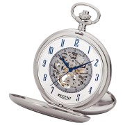 Regent Herren Taschenuhr Analog Gehäuse silber URP705