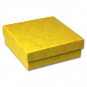 SD Geschenk-Verpackung gelb Schmuckschachtel 90x90x30mm Etui VE3093Y