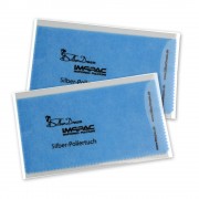SilberDream Imppac 2Stück Schmuck Reinigungstücher blau Poliertuch ZAP137B2