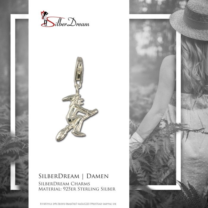 SilberDream 925 Silber Charm Hexe Armband Anh nger FC3087