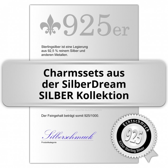 Charm-Anhänger Limettenscheibe Zirkonia 925 Silber Charm SilberDream GSC511L