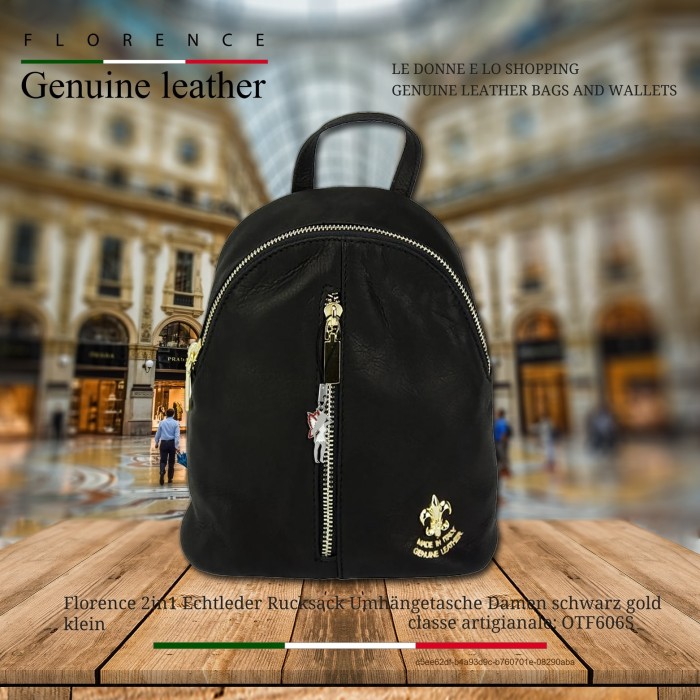 Rucksack damen cheap schwarz gold
