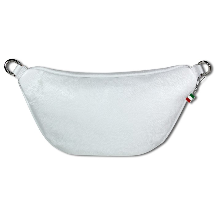 Florence Echtleder Gürteltasche Damen extra groß weiß Bauchtasche Jugend  OTF821W