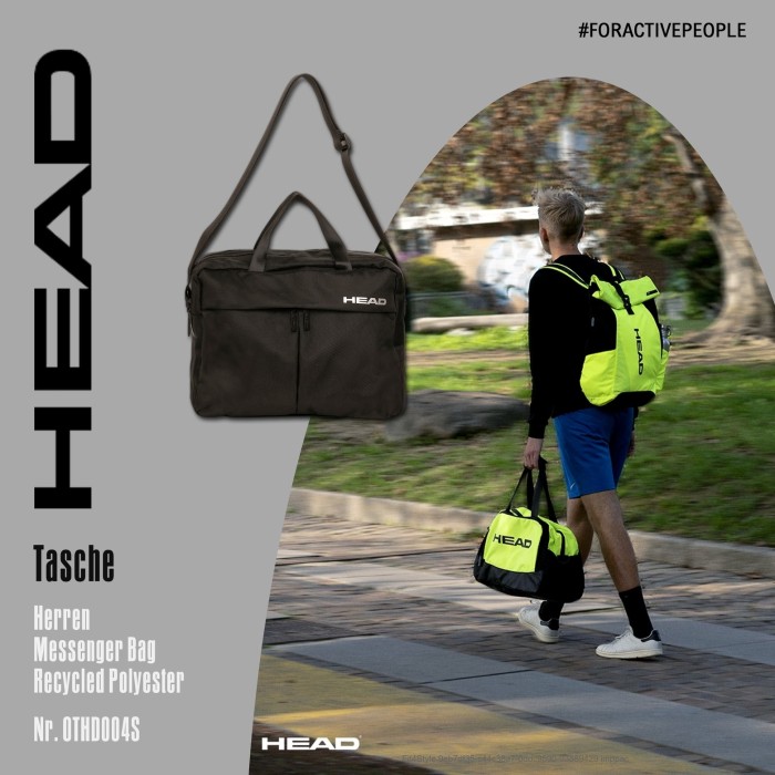 Head Messenger Bag Schultertasche Polyester schwarz OTHD004S