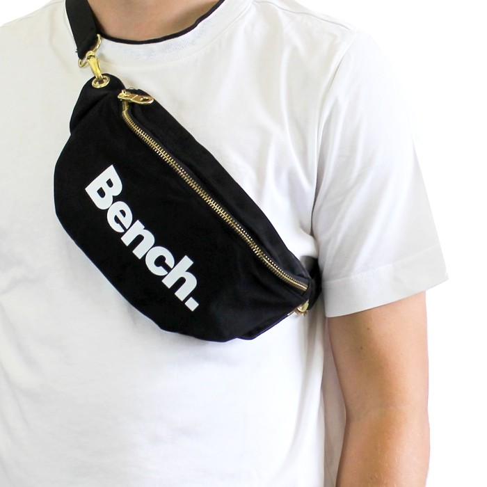 Bench trendige Gurteltasche Nylon Bauchtasche Hufttasche schwarz OTI303S