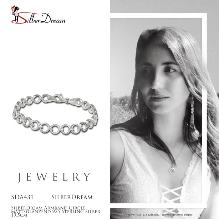 Die supergünstigen Neuerscheinungen dieser Woche SilberDream Armband 925 Sterling Circle 19,5cm matt/glänzend Silber SDA431