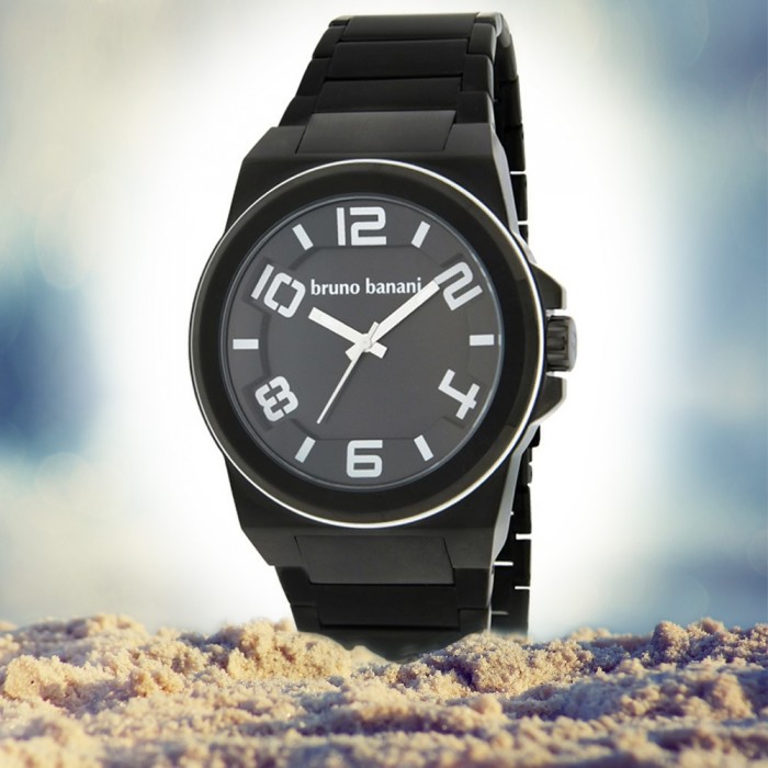 Bruno Banani Herren Uhr PVD schwarz Zelos Uhren Kollektion UBR21127