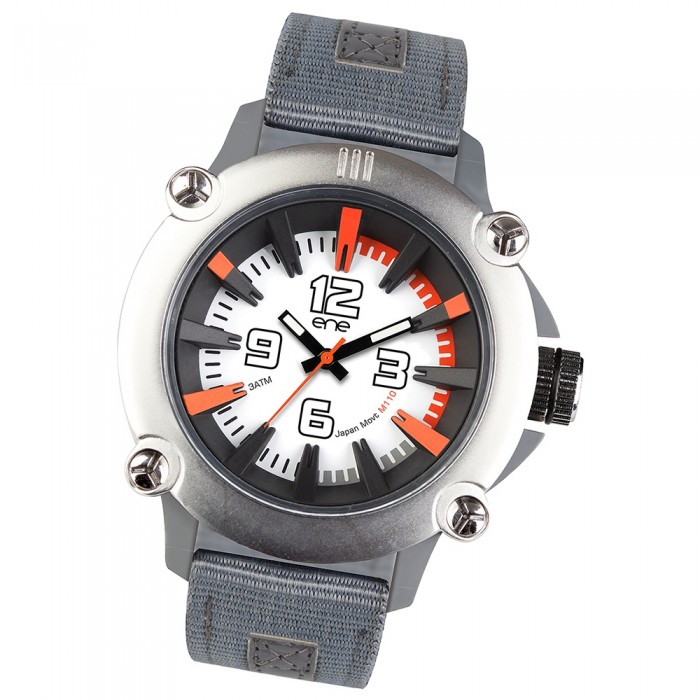 Watch Ene steel/orange, UE72401 51mm, Nylon-Armband Modell 110