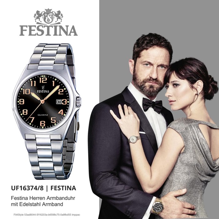 FESTINA Herren-Armbanduhr analog Quarz Edelstahl Klassik Uhr UF16374/8