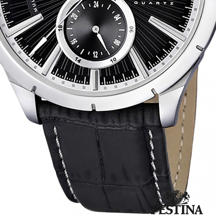schwarz UF16573/3 Klassik Uhr Multifunktionsuhr FESTINA Klassik Herrenuhr Quarz