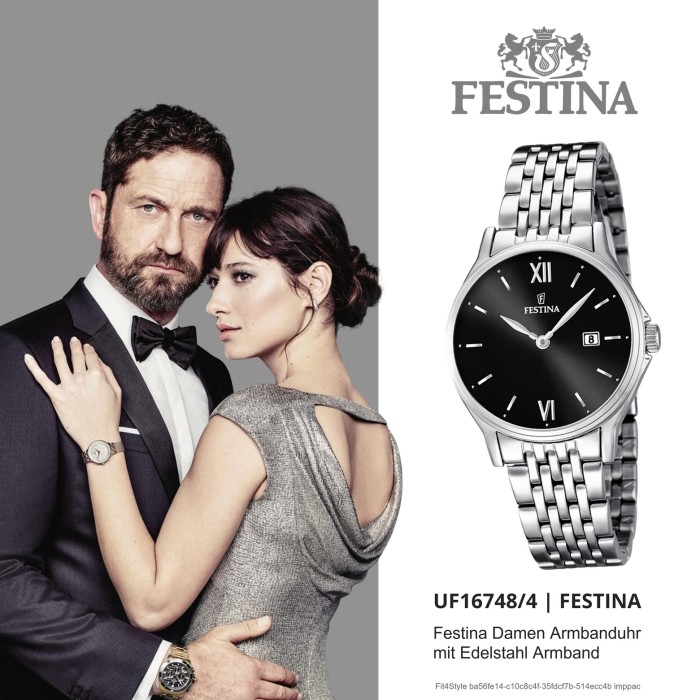 FESTINA Damen/Herren-Armbanduhr Klassik analog Quarz Edelstahl UF16748/4