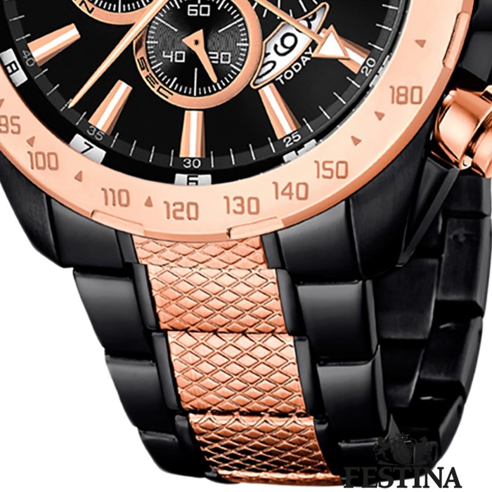 Festina Herren-Uhr Special Edition Chronograph schwarz rosegold UF16888/1 | Multifunktionsuhren