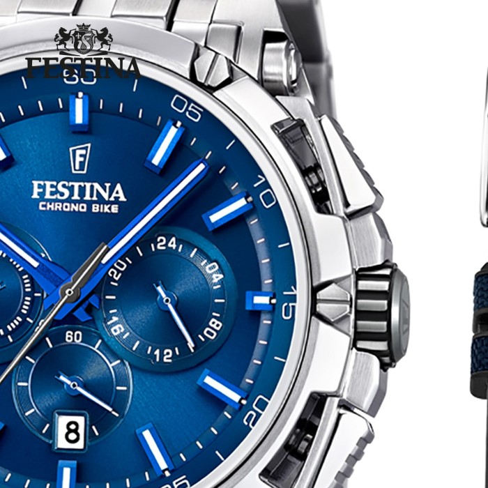 Festina Herren Armbanduhr Chrono Bike F20327 3 Quarz Edelstahl