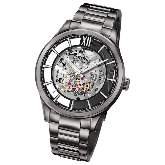 Automatik UF20632/1 Armbanduhr schwarz Herrenuhr Edelstahl Festina