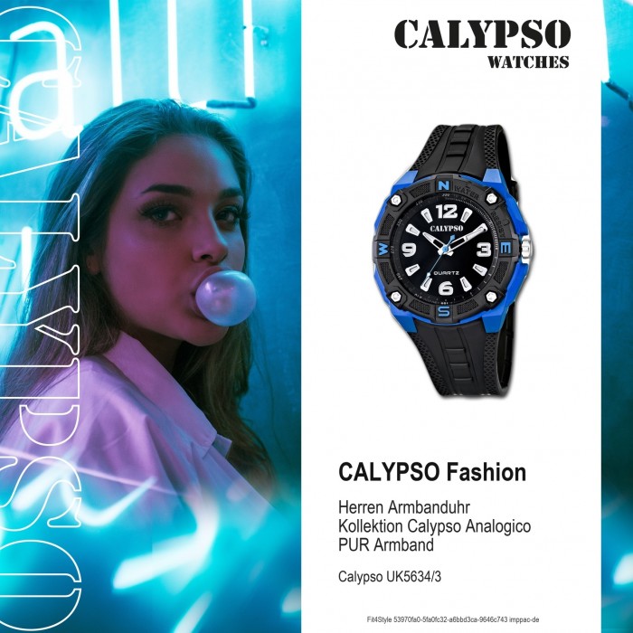 Calypso Quarz Trend PU analog UK5634/3 Herren-Armbanduhr