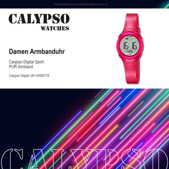 Calypso Damen Armbanduhr Dame Boy digital Quarz PU pink UK5677 4