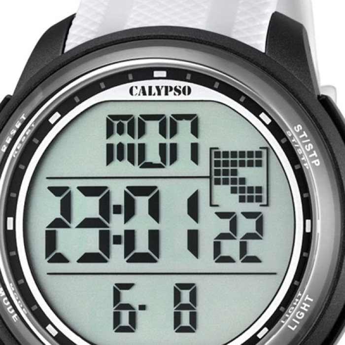 Calypso Herren Armbanduhr Digital for Man digital Quarz PU weiB UK5704 5