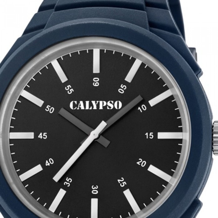 Calypso analoge Herren Quarzuhr Versatil for Man PU-Armband dunkelblau  UK5725/5