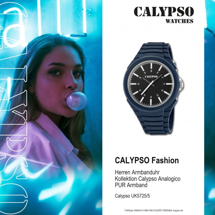 dunkelblau UK5725/5 Calypso for Versatil Herren Quarzuhr PU-Armband analoge Man