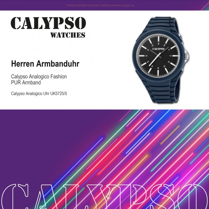 Calypso analoge UK5725/5 PU-Armband Man Versatil dunkelblau Quarzuhr Herren for