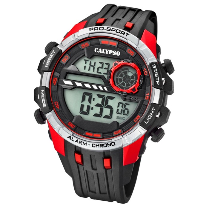 Calypso Armbanduhr Herren Digital for Man K5729/4 Quarz PU schwarz rot  UK5729/4