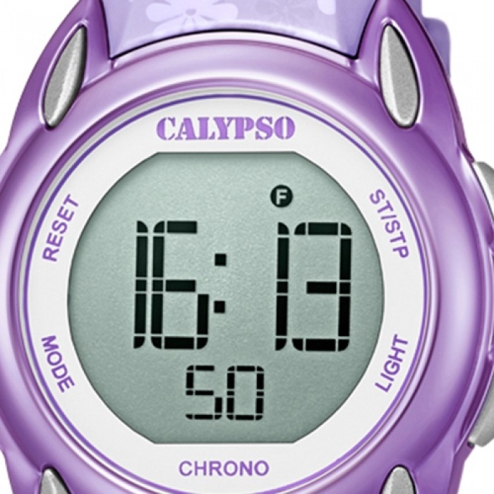 Calypso Kinder Armbanduhr Digital Crush K5736/4 Quarz-Uhr PU lila