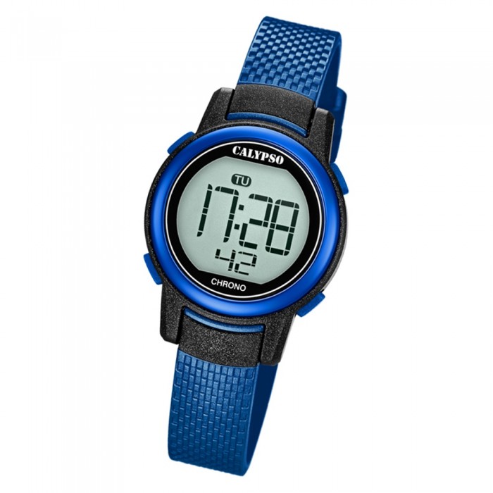 Digital-Armbanduhr mit LED-Anzeige - Farbe: Blau