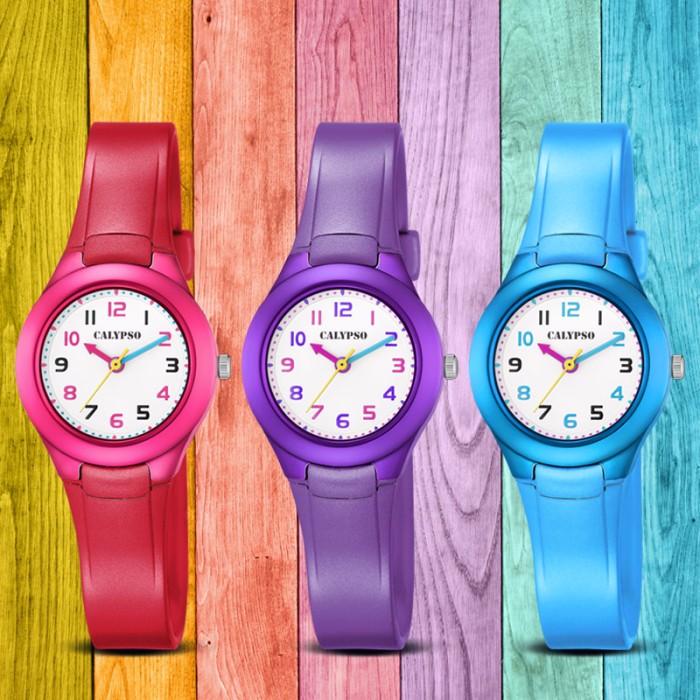 Calypso Kinder Armbanduhr Sweet Time K5749/3 Quarz-Uhr PU rot UK5749/3