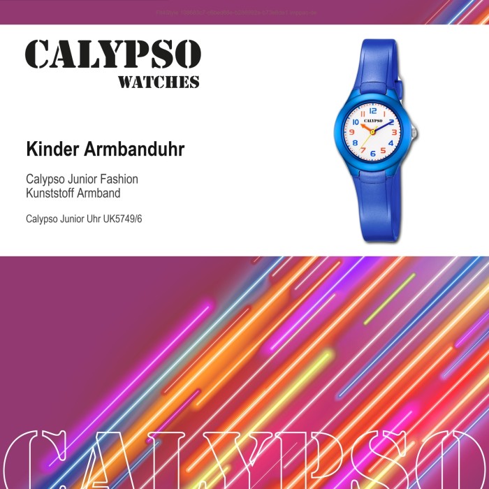 Calypso Kinder Armbanduhr Sweet Time K5749/6 Quarz-Uhr PU blau UK5749/6