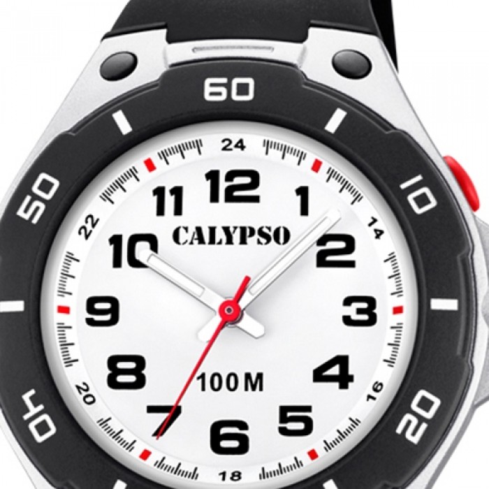 Armbanduhr Quarz-Uhr Calypso K5758/6 UK5758/6 Time schwarz PU Sweet Kinder
