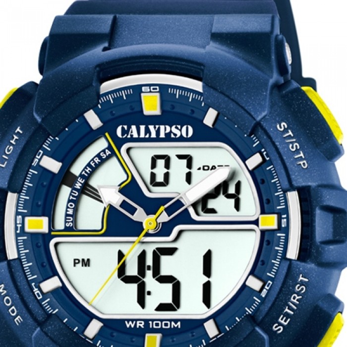 Calypso Herren Armbanduhr Quarz-Uhr Street blau UK5771/3 Style K5771/3 PU