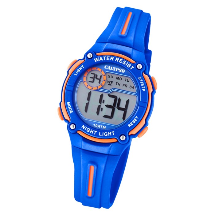 Quarz-Uhr K6068/3 PU Kinder blau Digital Calypso Armbanduhr UK6068/3 Crush