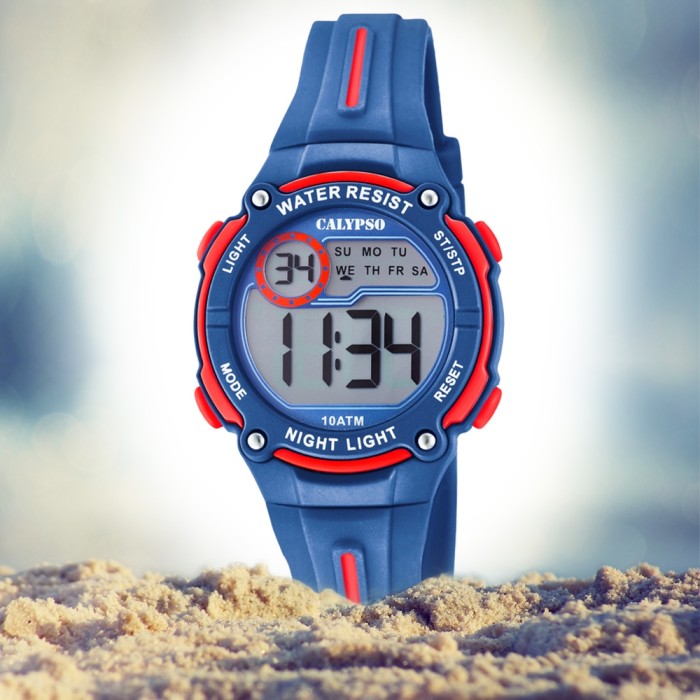 Calypso Kinder Armbanduhr Digital Crush K6068/4 Quarz PU dunkelblau UK6068/4