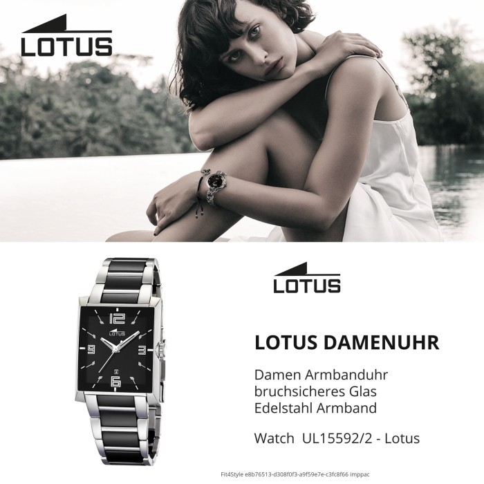 LOTUS Herrenuhr schwarz Quarzuhr Ceramic Uhren Kollektion UL15592/2