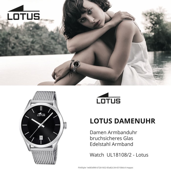 Analog Edelstahl - Quarz Minimalist Unisex-Uhr - UL18108/2 - - - LOTUS