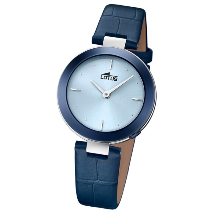 Lotus Damen Armbanduhr Leder Blau 1 Quarz Minimalist Ul 1