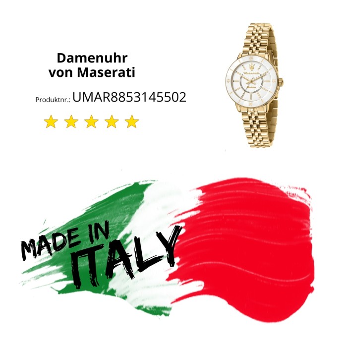 Maserati Damenuhr SUCCESSO SOLAR Chrono Edelstahl gold UMAR8853145502