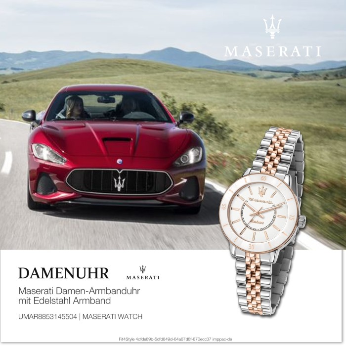 Chrono SOLAR Damenuhr UMAR8853145504 Maserati Edelstahl SUCCESSO