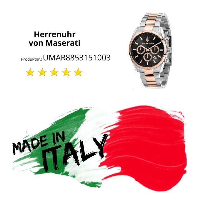 UMAR8853151003 Herrenuhr Maserati rosegold Edelstahl Attrazione Multi