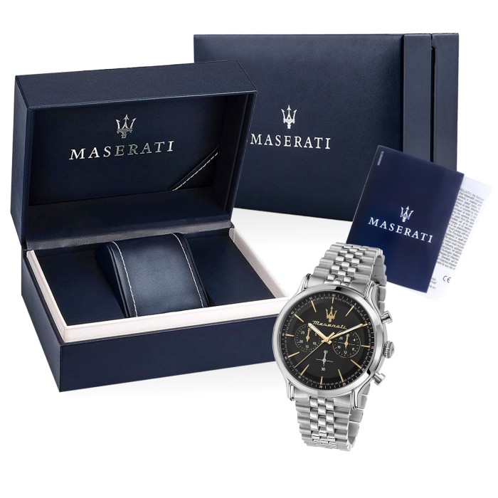 Edelstahl UMAR8873618017 Maserati Herren Chrono Armbanduhr EPOCA