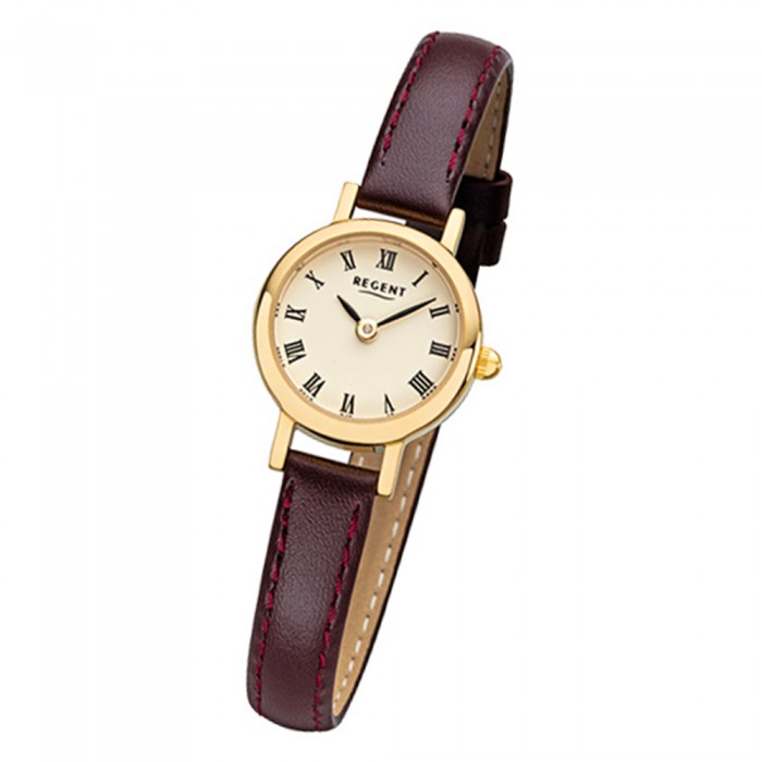Vintage Uhr mit kleinem Zifferblatt für Damen - Lederarmband Quarz