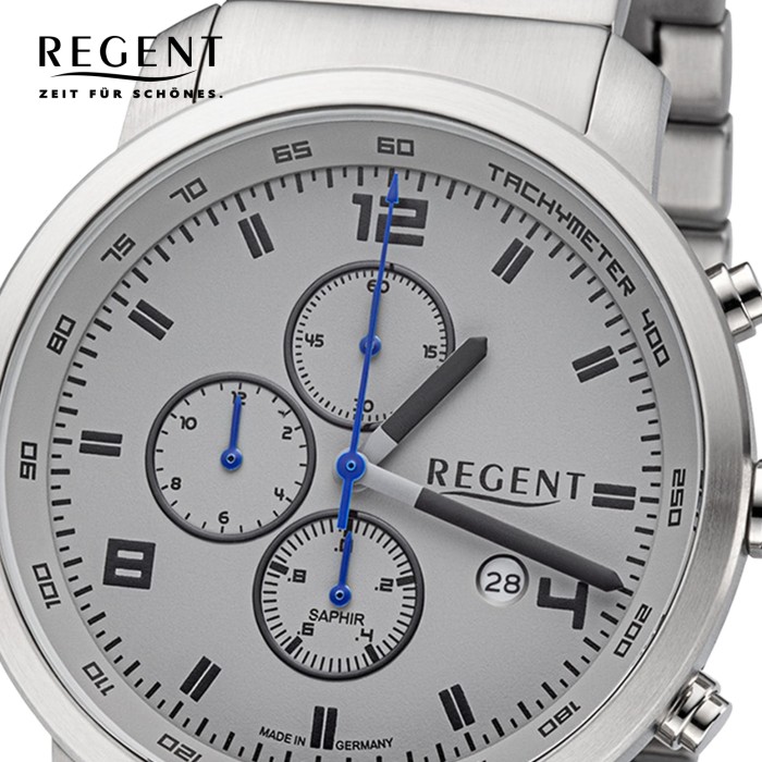 URGM2111 Regent Analog Armbanduhr Quarz-Uhr Herren Metallband GM-2111 silber