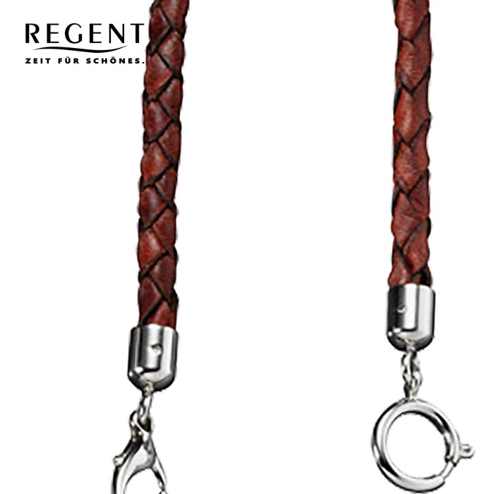 Taschenuhr Regent Lederkette und mit P-38 Ledertäschchen URP038 Quarz-Uhr Herren