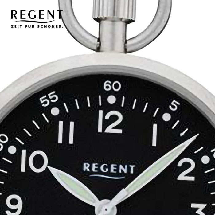 Regent Herren Taschenuhr Analog Gehäuse silber URP744