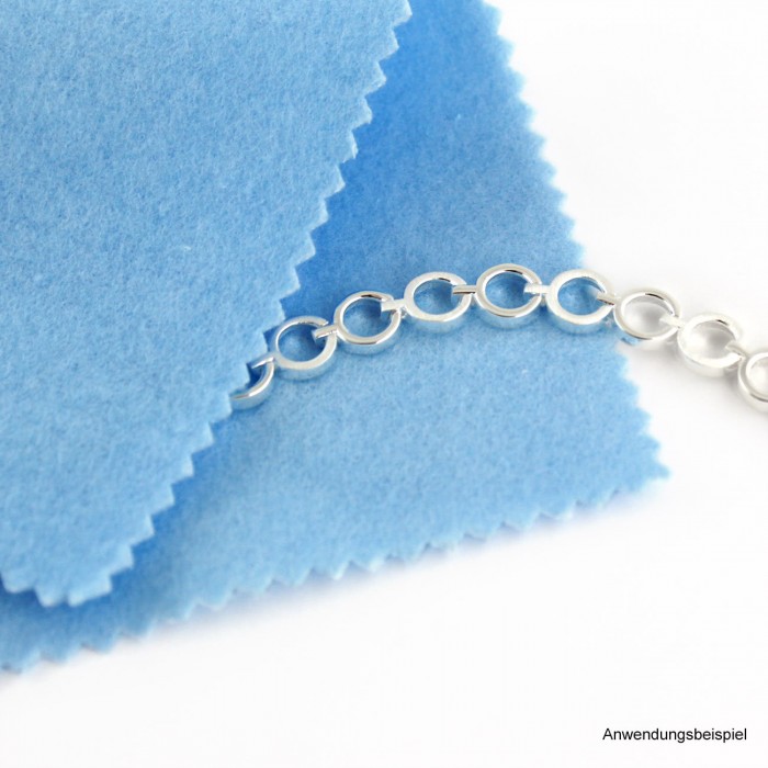 SilberDream Reinigungstücher 2 Stück blau Sambol je 15x16cm Poliertuch D1ZAP1382 Textil Schmuckreinigung von SilberDream für die Frau 
