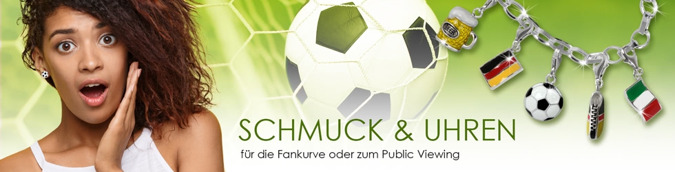 Schmuck und Uhren zum Fußball für die Fankurve oder zum Plbic Viewing