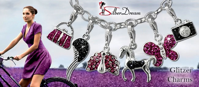 Glitzer Charms - SilberDream Glitzer Charms