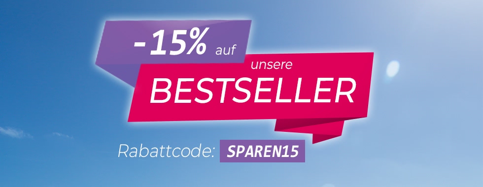 15% Rabatt auf Alles bis 18.06.23 mit dem Code: SPAREN15