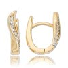 Balia Damen Creolen aus 333 Gelbgold mit Zirkonia BGO0057GW