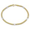 GoldDream Armband Tigerauge bicolor 333 Gold 19cm 8 Karat GDA0299T